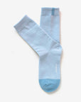 Balboa skyblue cotton crew sock – back view highlighting the two-tone color design