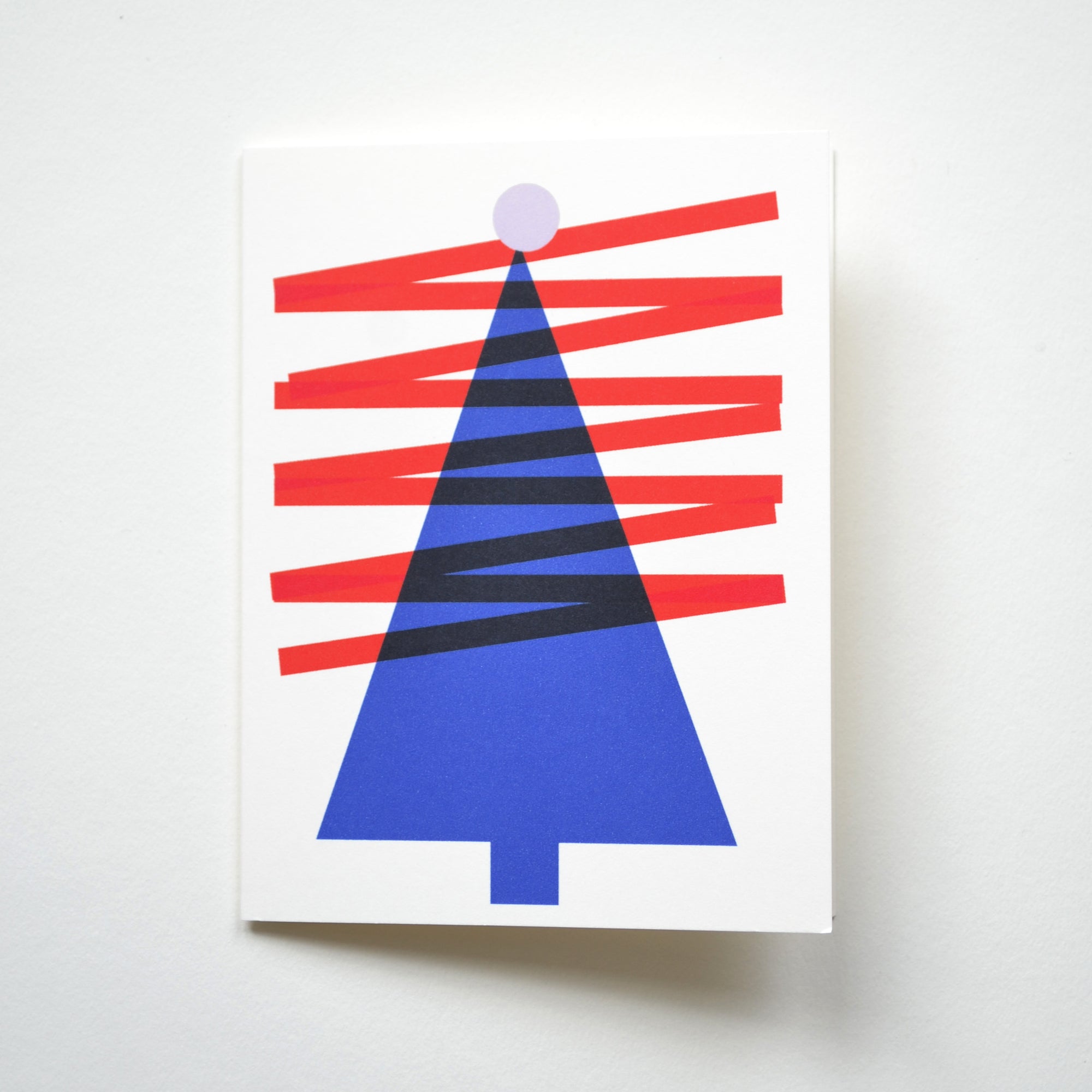Christmas Holiday Greeting Card Triangle Tree