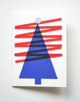 Christmas Holiday Greeting Card Triangle Tree