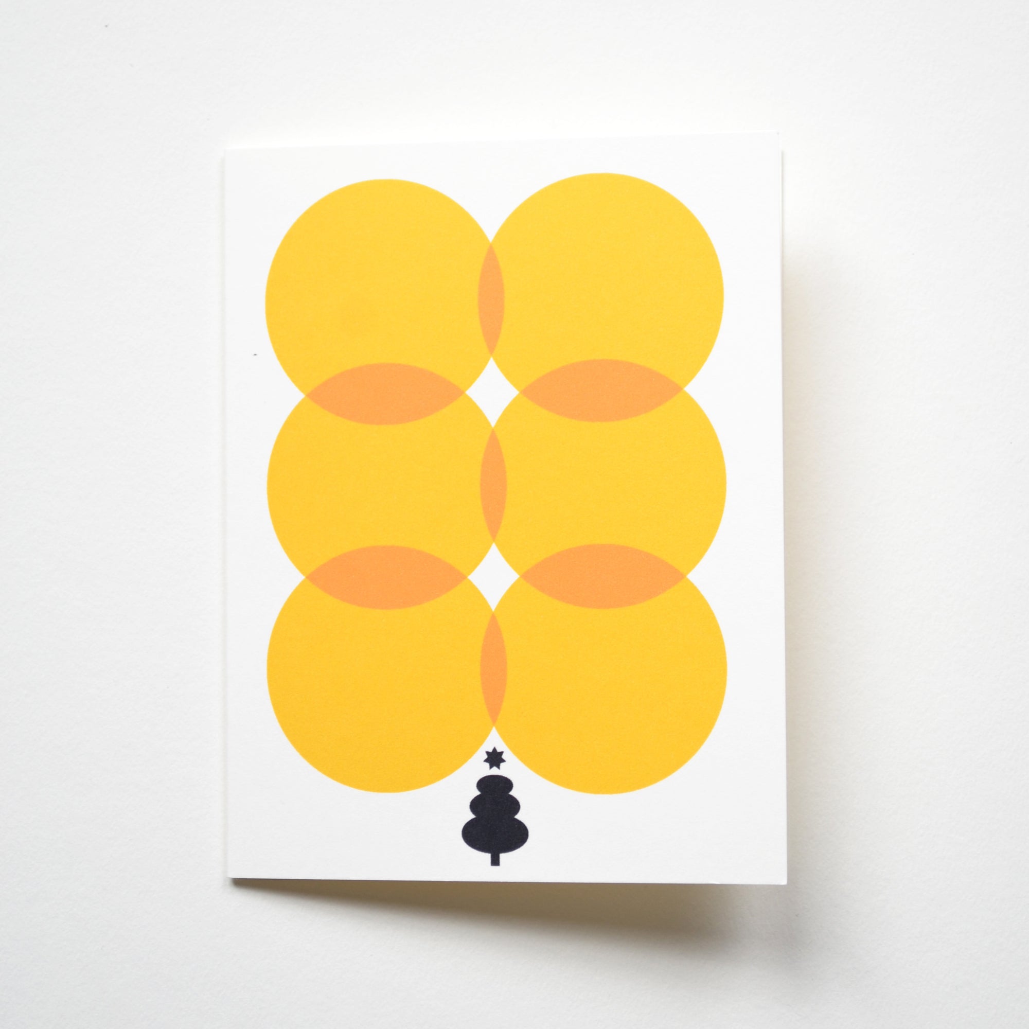 Christmas Holiday Greeting Card Yellow