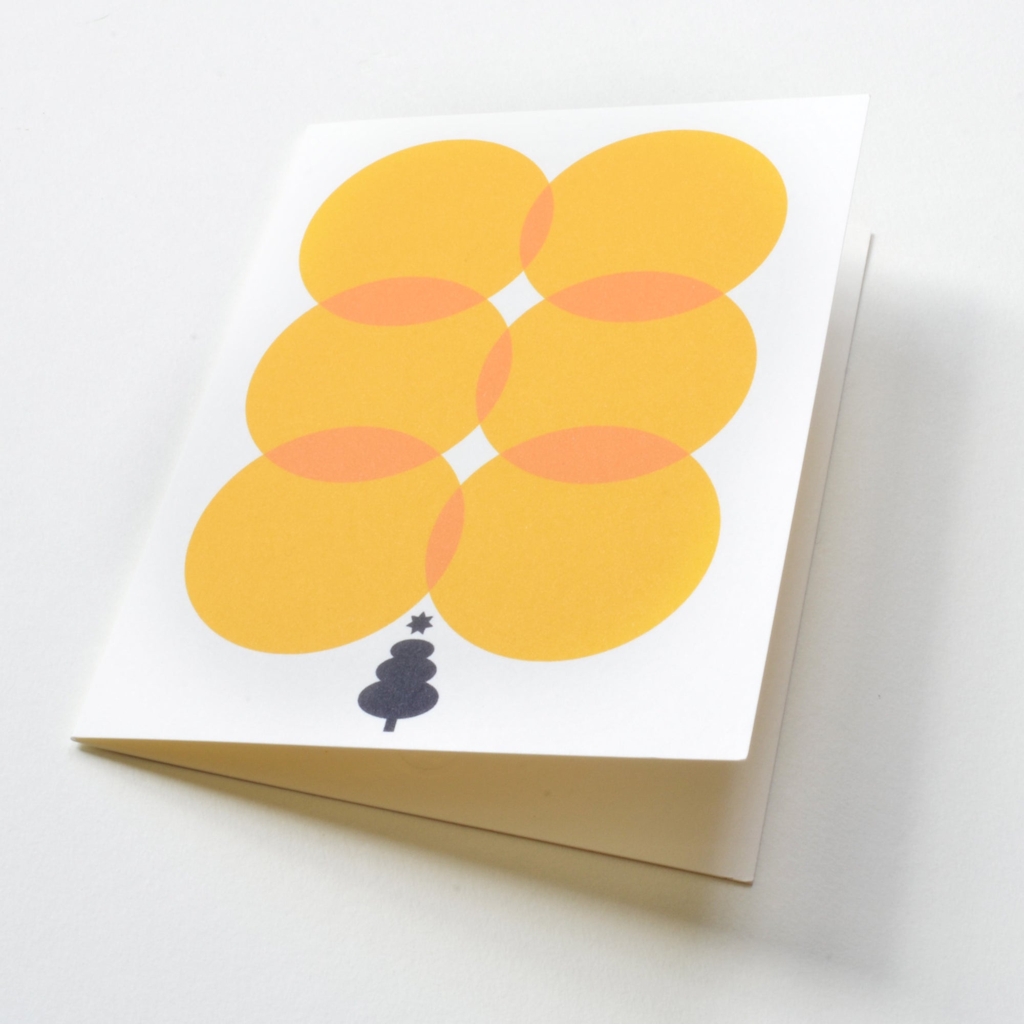 Christmas Holiday Greeting Card Yellow
