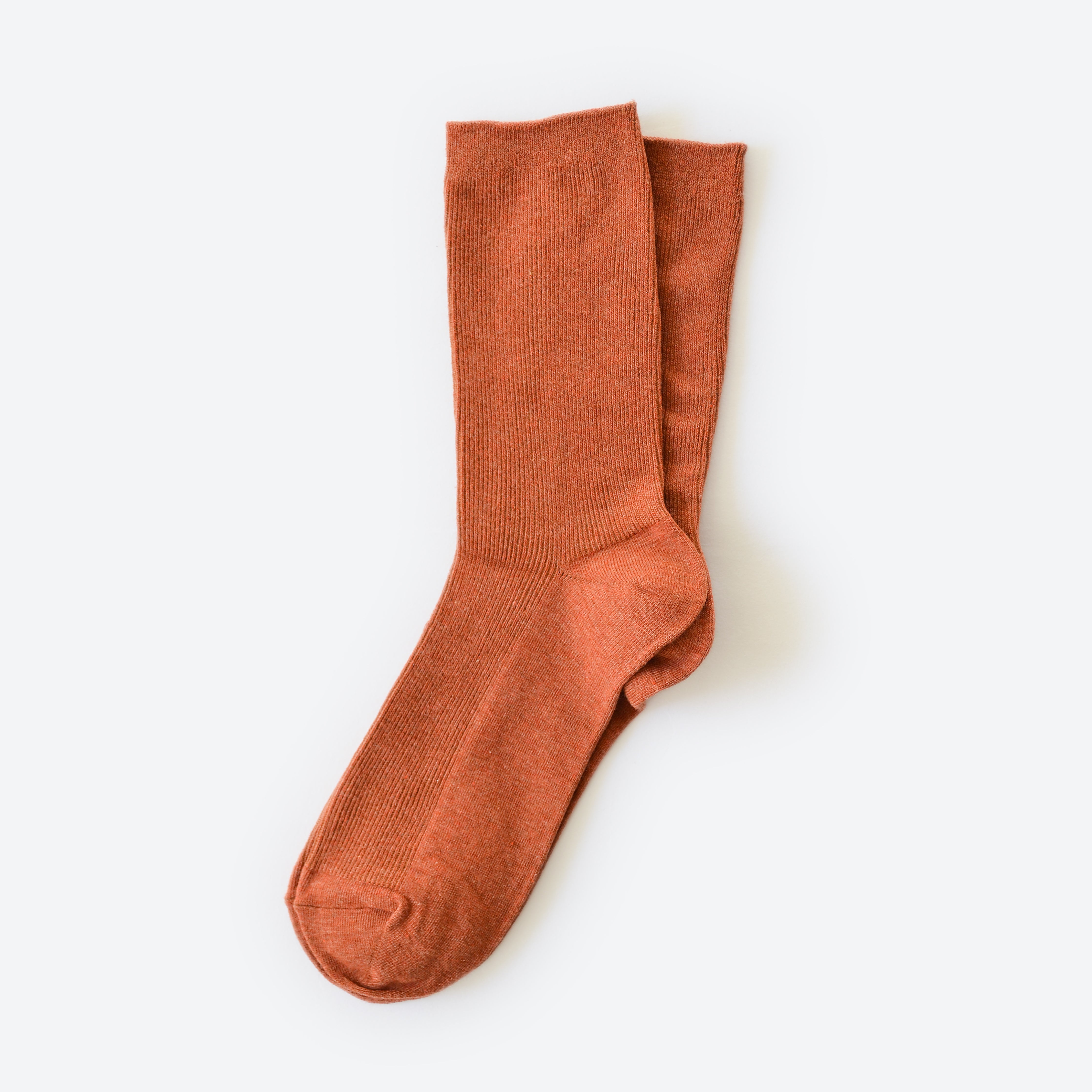 Hooray Sock Co.&#39;s Spice Crew Socks. Everyday comfort and style in Spice Brown. Unisex, shorter crew length. 80% cotton, 20% spandex. Size: Small (Women’s 4-10).