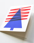 Christmas Holiday Greeting Card Triangle Tree