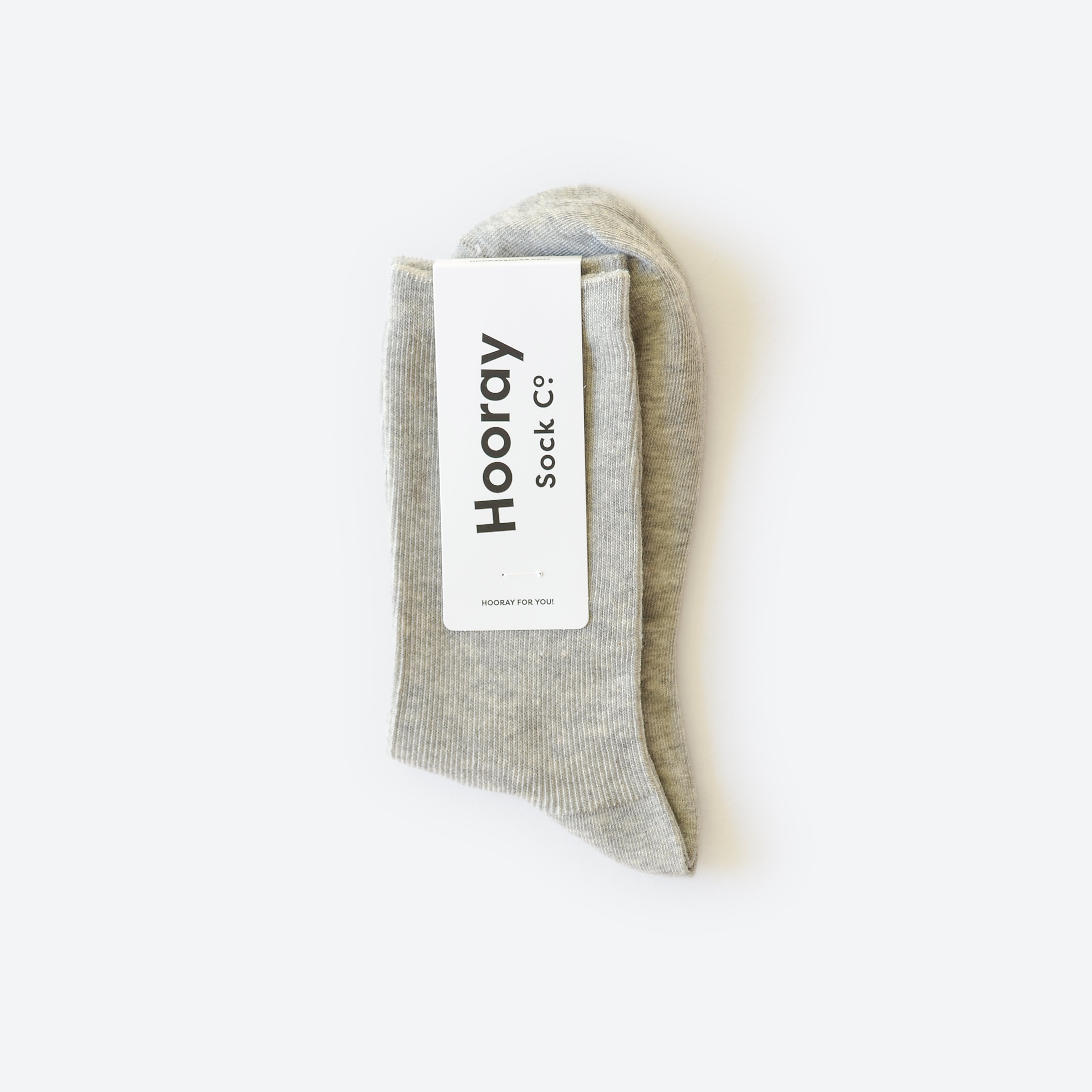 Hooray Sock Co.&#39;s Cement Crew Socks: Everyday Cotton, Colorful hues, Comfy &amp; Stylish. Petite crew, Cement grey, 80% cotton, 20% spandex. Made in South Korea. Unisex. Small (Women’s 4-10).