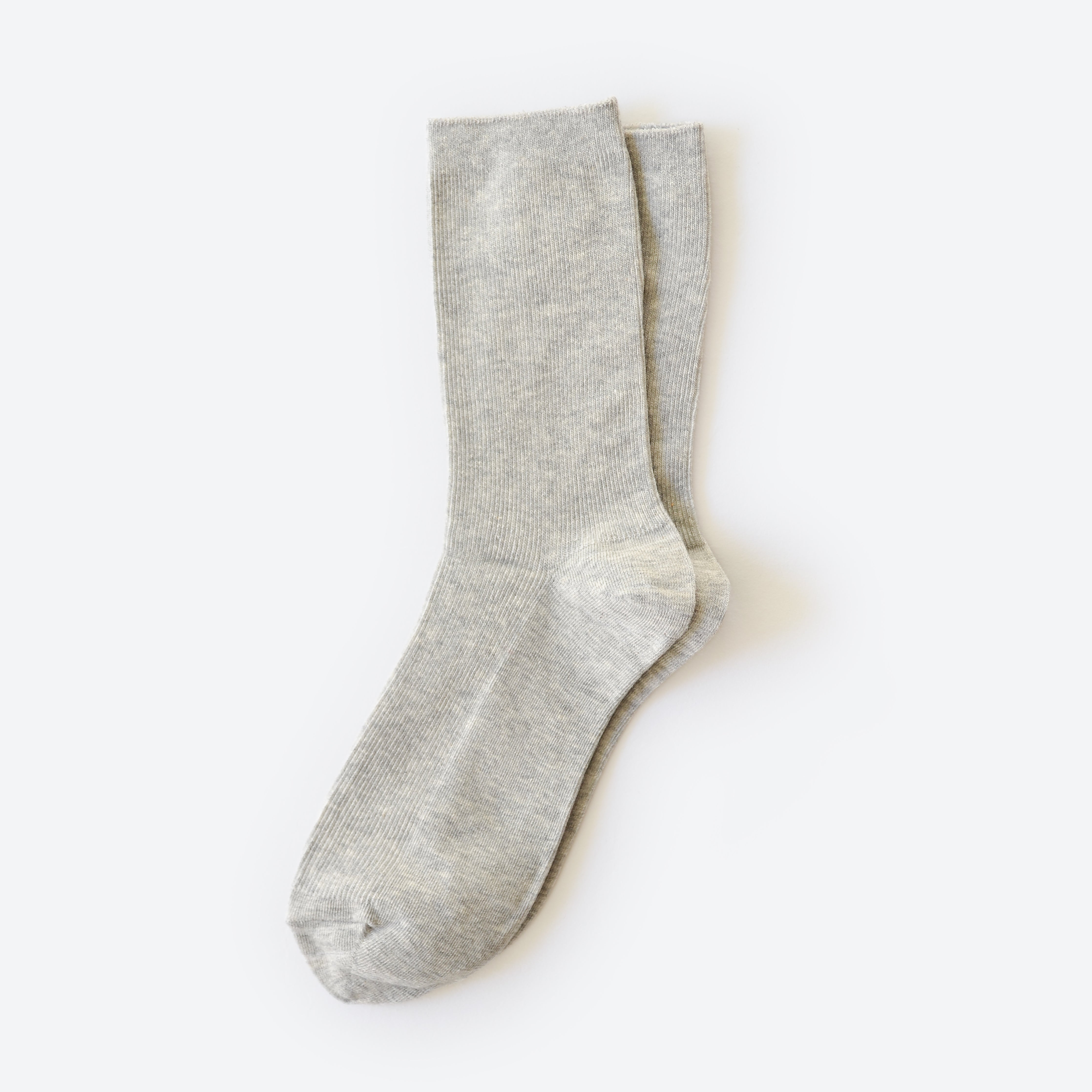 Hooray Sock Co.&#39;s Cement Crew Socks: Everyday Cotton, Colorful hues, Comfy &amp; Stylish. Petite crew, Cement grey, 80% cotton, 20% spandex. Made in South Korea. Unisex. Small (Women’s 4-10).