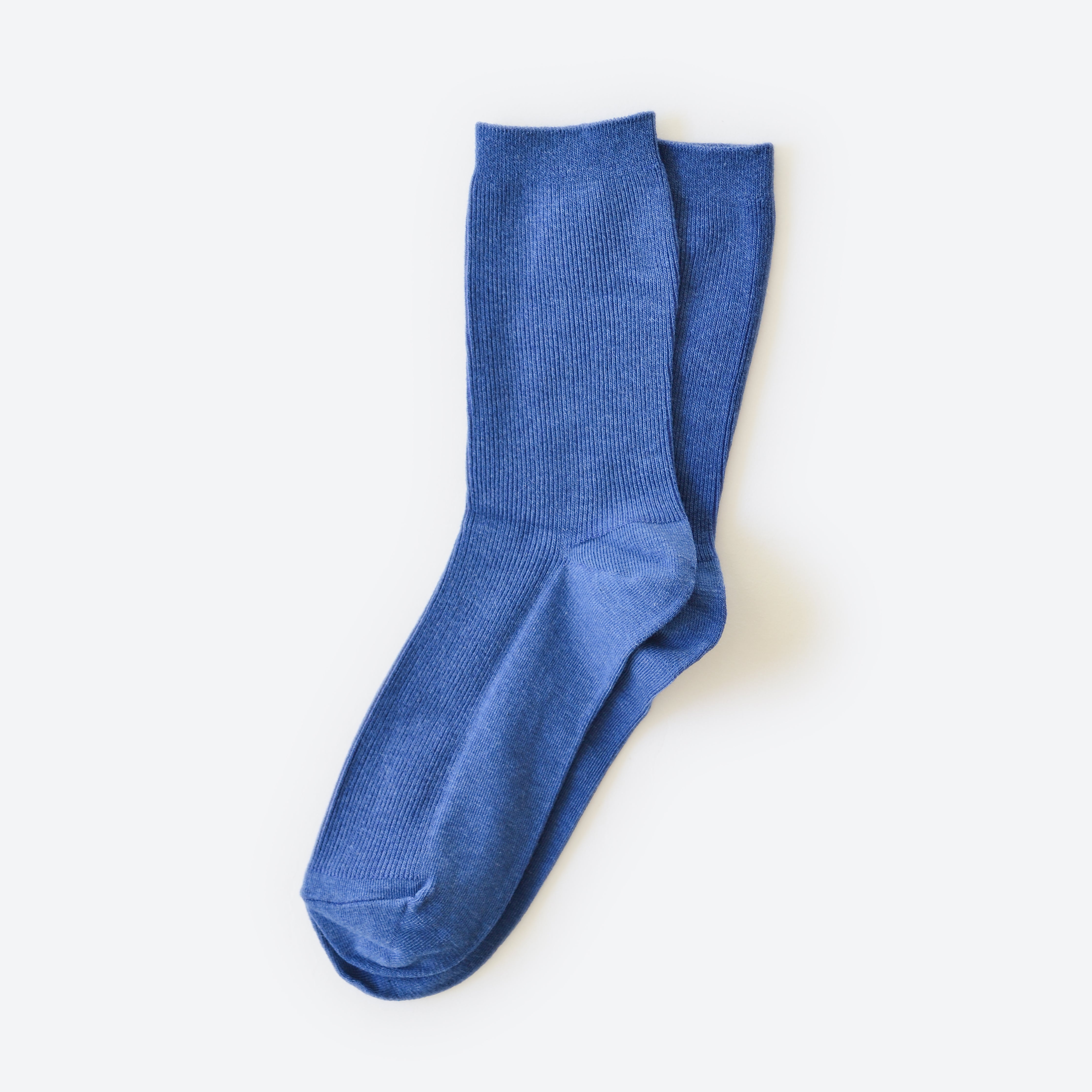 Hooray Sock Co.&#39;s Ocean Crew Socks: Plunge into fashion with comfy cotton in cute ocean blue. Shorter crew length. 80% cotton, 20% spandex. Made in South Korea. Small (Women&#39;s 4-10).