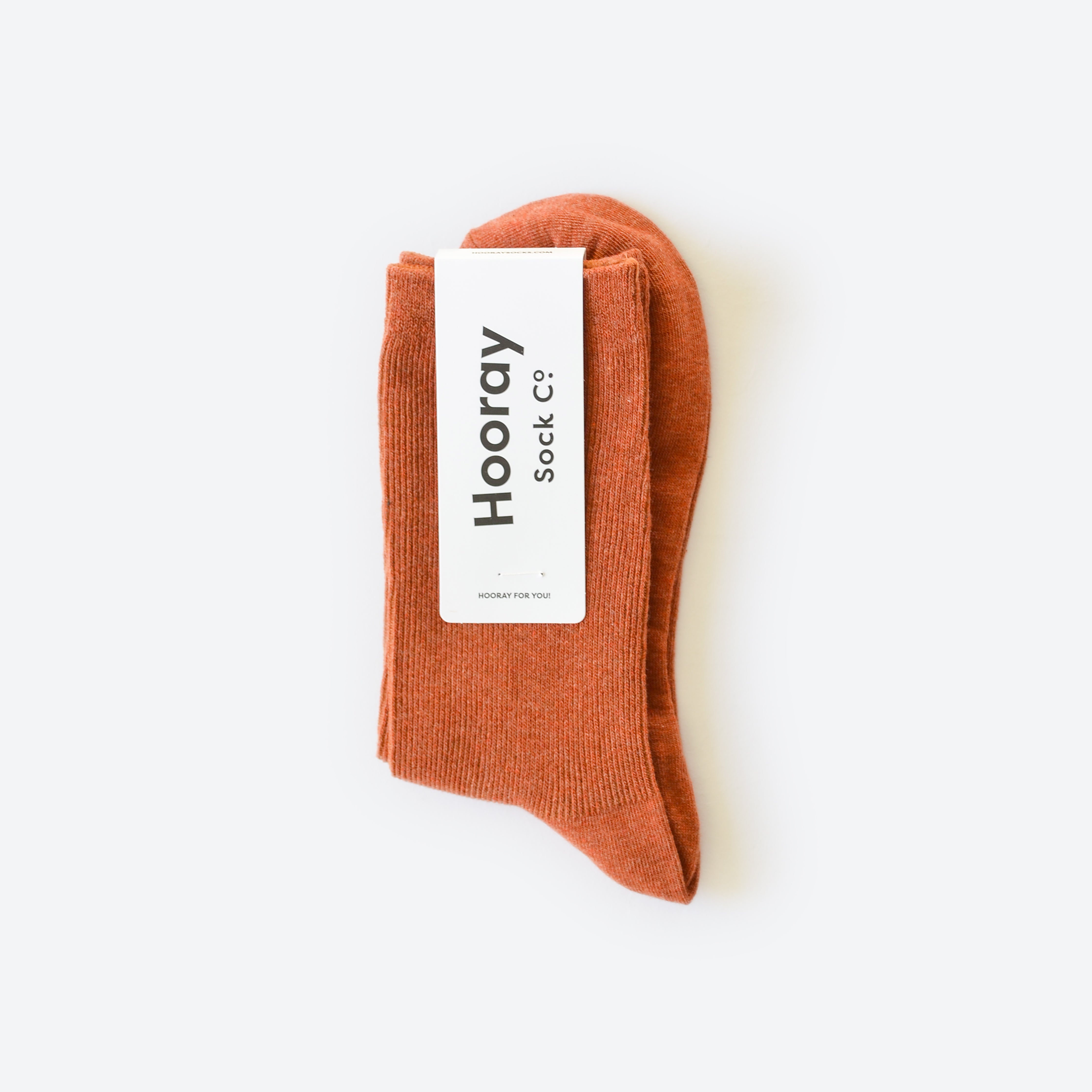 Hooray Sock Co.&#39;s Spice Crew Socks. Everyday comfort and style in Spice Brown. Unisex, shorter crew length. 80% cotton, 20% spandex. Size: Small (Women’s 4-10).