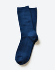 Hooray Sock Co. Ocean Merino Wool Crew Socks. Everyday ease and flair in ocean blue. Crew length, 20% Merino Wool, 35% Spandex, 45% Acrylic. Size: Small (US women’s 4-10)